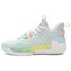 361 Ag Volley Cushioning Slip Resistant Abrasion Resistant Breathable Mid Top Basketball Shoes Men's White Green 572211102-5