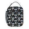 Golf Ball White Pattern Insulated Lunch Bag for Women Children Leakproof Food Boxes Thermal Lunch Box Tote
