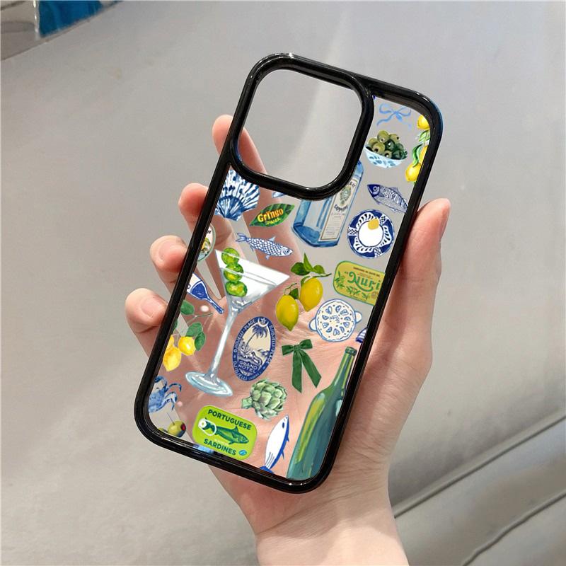 Seaside Scenery Wine Lemon Case for Samsung Galaxy S25 S24 Ultra A55 A56 A36 A26 A06 A16 A54 A35 A15 A52 A34 5G S23 S21 FE Cover