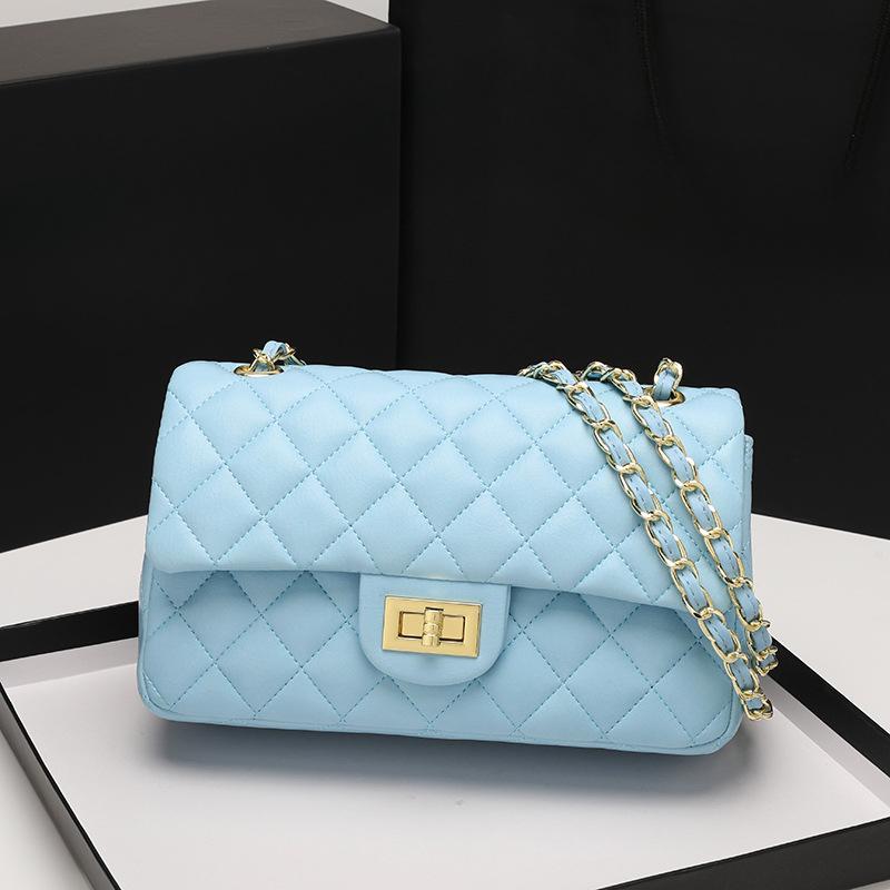 

Маленькая сумка-цепочка с бриллиантами в стиле аромата, женская сумка высокого класса, универсальная кожаная сумка через плечо синий