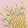 Daisy Small Flower Sunflower Paper Drinking Straws For Party Decorations And Cocktails