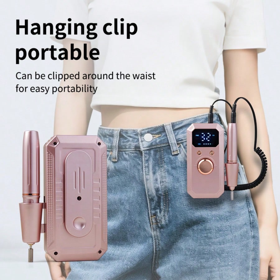 Electric Nail Grinder, Portable USB Rechargeable Nail Care Polisher, Nail Shaping Tool, Professional Manicure Kit For Acrylic & Gel Nails