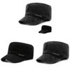 Warm And Stylish Winter Flat Top Hat For Men With Thickened Ear Protection And Breathability