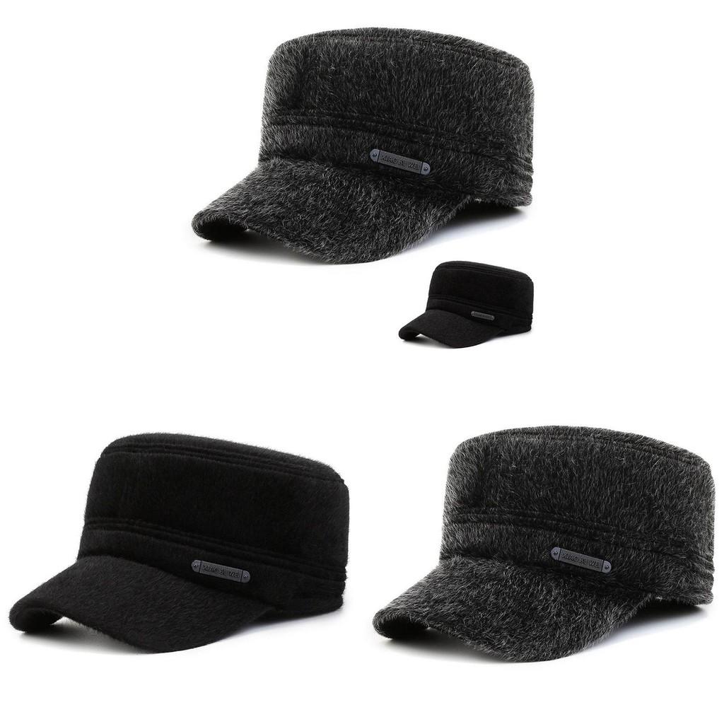 Warm And Stylish Winter Flat Top Hat For Men With Thickened Ear Protection And Breathability