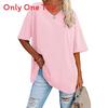 Cotton T Shirt For Women With V Neck Short Sleeve Casual Summer Top For Daily Wear