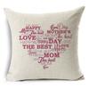 Love Letter Pattern Throw Pillow Covers With Digital Printing Of Short Plush Fabric Car-Shaped Sofa Cushion Home Decor