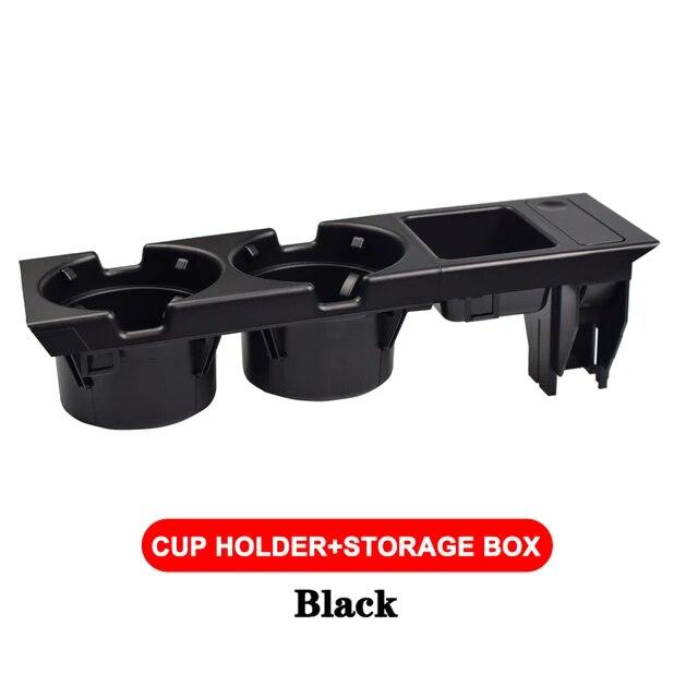 Car Center Console Water Cup Holder Beverage Bottle Holder Coin Tray For Bmw 3 Series E46 318I 320I 98-06 51168217953 Black