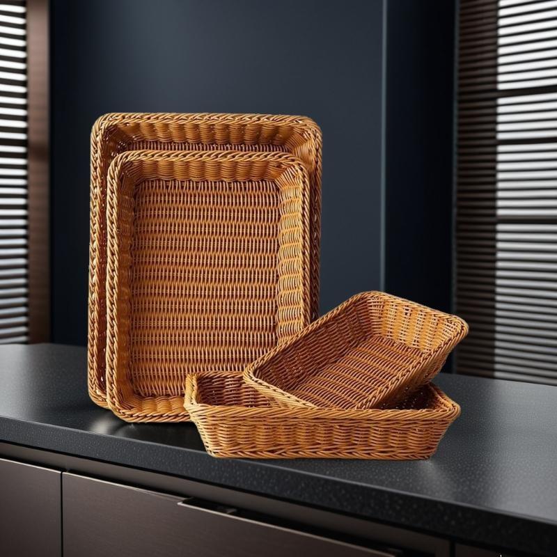 SIFAR Imitation Rattan Basket Set