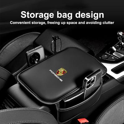 For Panamera Cayenne Taycan 911 718 Macan Carrera-GT 928 944 968 944 Leather Car Armrest Box Pad Armrest Protection Mats