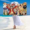 Luffy Zoro Anime Print Beach Towel, Large Soft Quick Dry Towel for Beach Camping Swimming