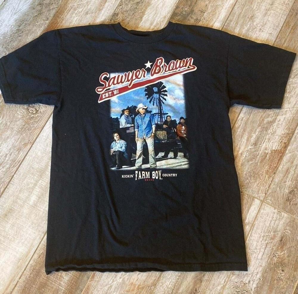 Sawyer Brown Full Size T-shirt 1side Black Heavy Cotton Unisex T-Shirt XL