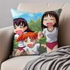 Funny Japanese Anime AAzumanga Daioh Cushion Cover Pillowcase Antidustmite Invisible Zipper Short Plush Sofa Cushion