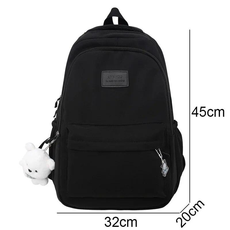 1PC Junior High School Students Large-capacity Simple Schoolbag Women's Versatile Casual Backpack College Students Ins New High School Backpack