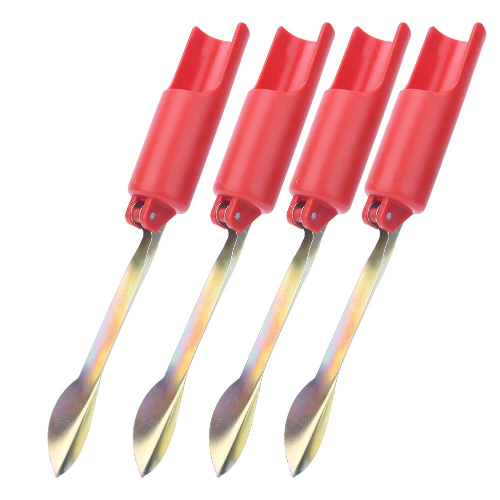 4PCS Red 32cm Foldable Fishing Rod Ground Inserted Holder Stand Pole Bracket Tackle Accessory32x4x3.3x15.5cm