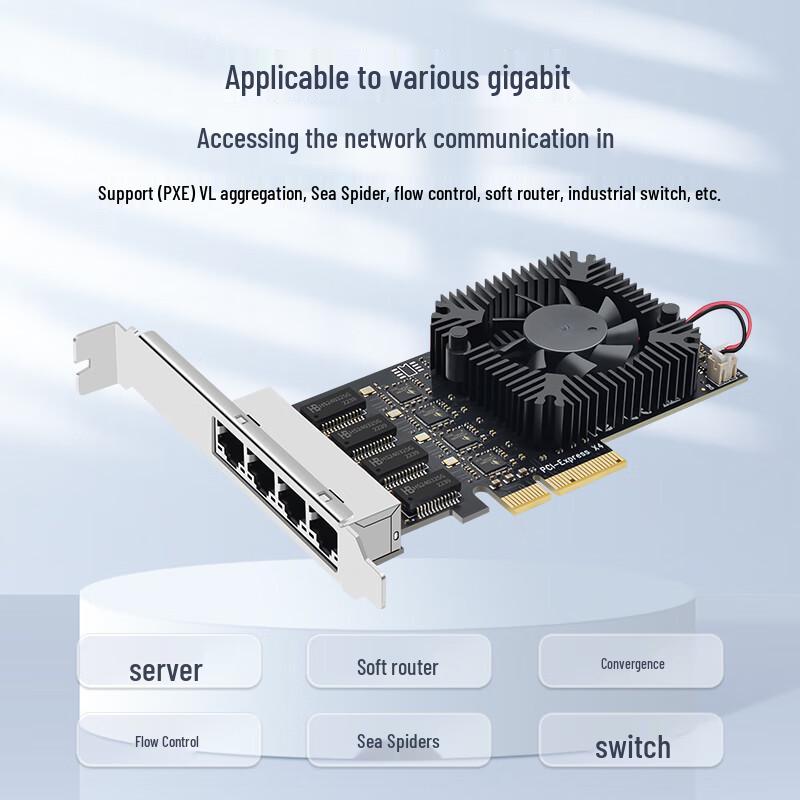 EB-LINK 2.5G Quad Port Gigabit PCI-E Network Card (CN Version)