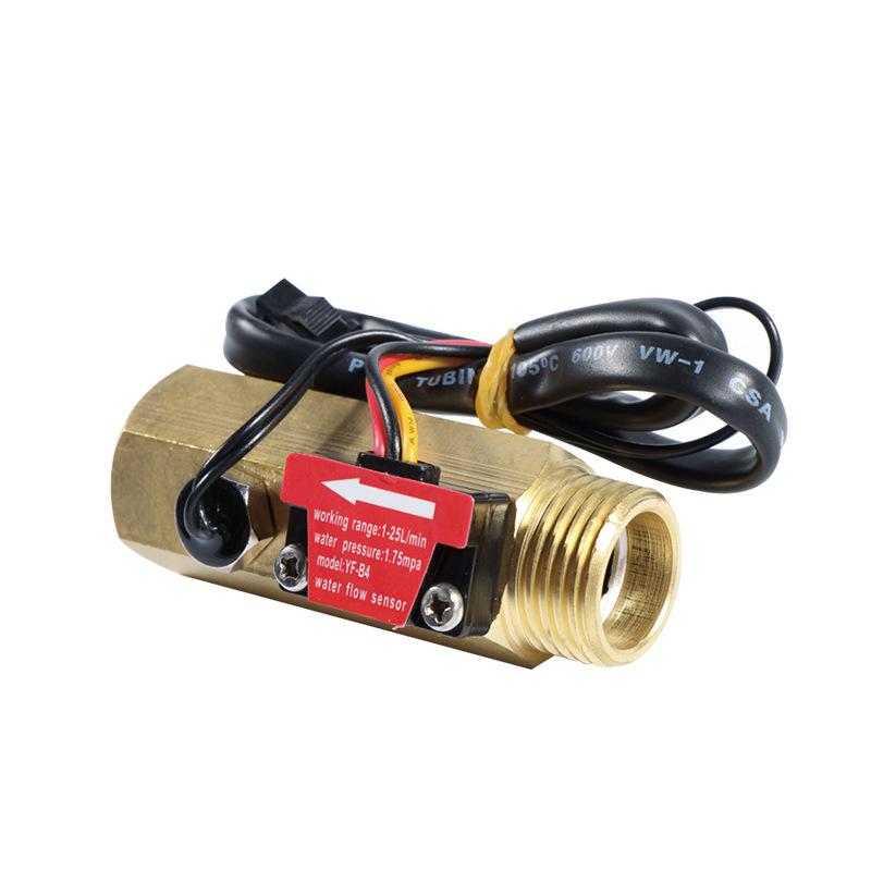 Brass Water Flow Sensor Hall Effect Flow Meter Liquid Flow Rate Sensor Brass Flow Switch Digital Monitoring Detector