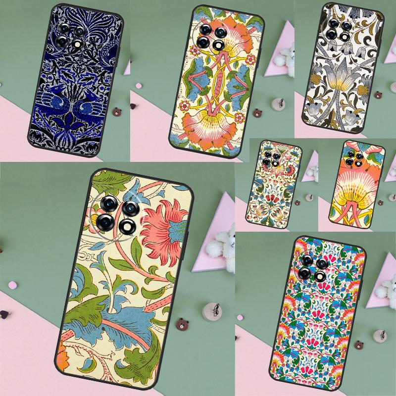 William Morris Lodden Case For OnePlus Nord N20 N30 CE 5 3 4 Lite OnePlus 15 13 12 11 10 Pro 10T 13T 13R 15R Cover