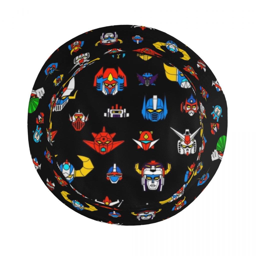 Benutzerdefinierte Ufo Roboter Logo Eimer Hüte Frauen Unisex Mode Sommer Strand Sonne Goldorak Grendizer Mazinger Z Fisherman Cap
