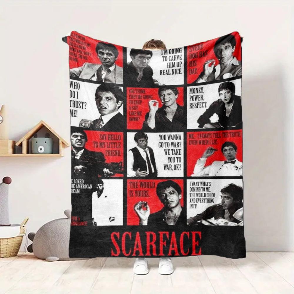 Scarface Quotes Flannel Blanket Throw Blanket Soft Warm Sofa Bed Camping Home Decor Unique Christmas Gift C921146