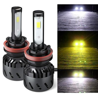 Luces Antiniebla LED H11 H8 H9 H16 3 Temperaturas de Color 3 Modos de Conmutación Bombilla LED Integrada Ultra Mini Compacta POOPEE DC12V 28W Emitiendo 6000K 3000K 4300K