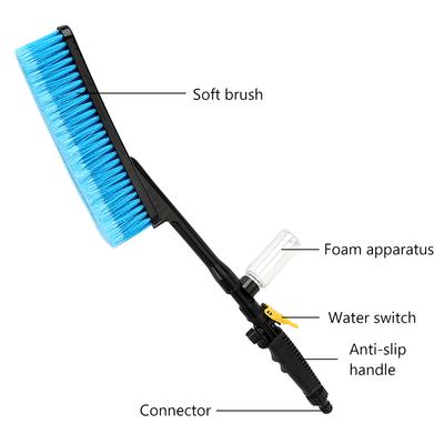 Autowaschbürste, Autopflege, Schaumflasche, Auto-Styling, Wasserdurchflussschalter, langer Griff