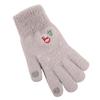 Winter Women Adult Plus Velvet Thickening Cute Finger Gloves