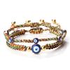 European & American Fashion Demon Eye Alloy Bracelet - Handmade Simple Edge-Wrapped Set