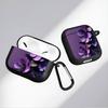 Custodia morbida per auricolari con motivo floreale viola, Cover Case per Airpods 3 Pro 2 Pro3 4 Pro2 1