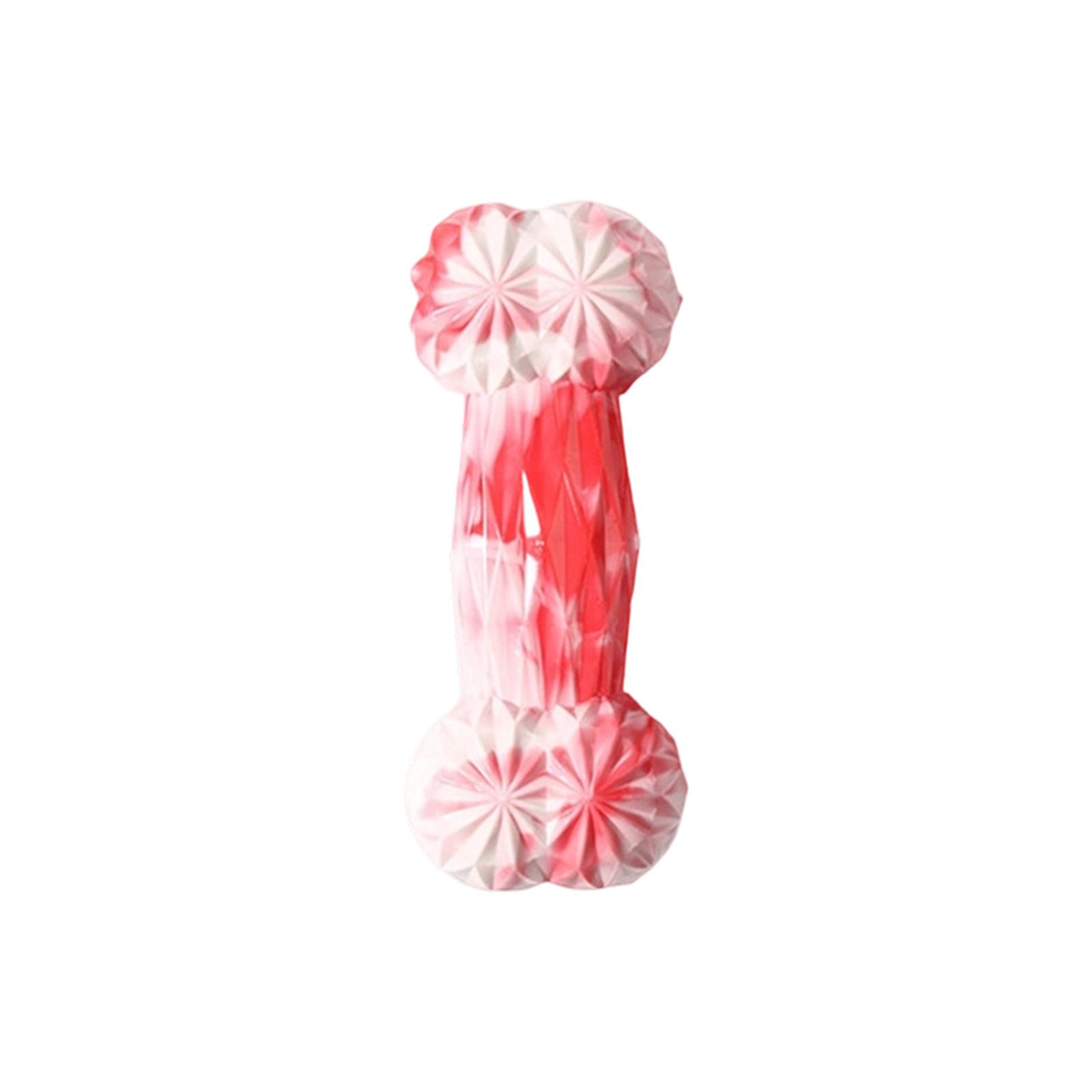 

Durable Chew Toy for Dogs Rubber Material Textured Surface Bone Shape Suitable for Medium and Large Breeds Pet Supplies one size красный