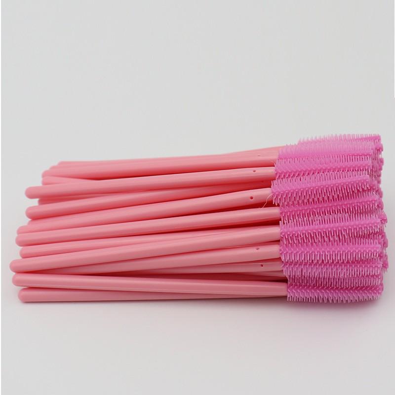 50-Pack Portable Silicone Eyelash Brushes & Eyebrow Curlers for Makeup