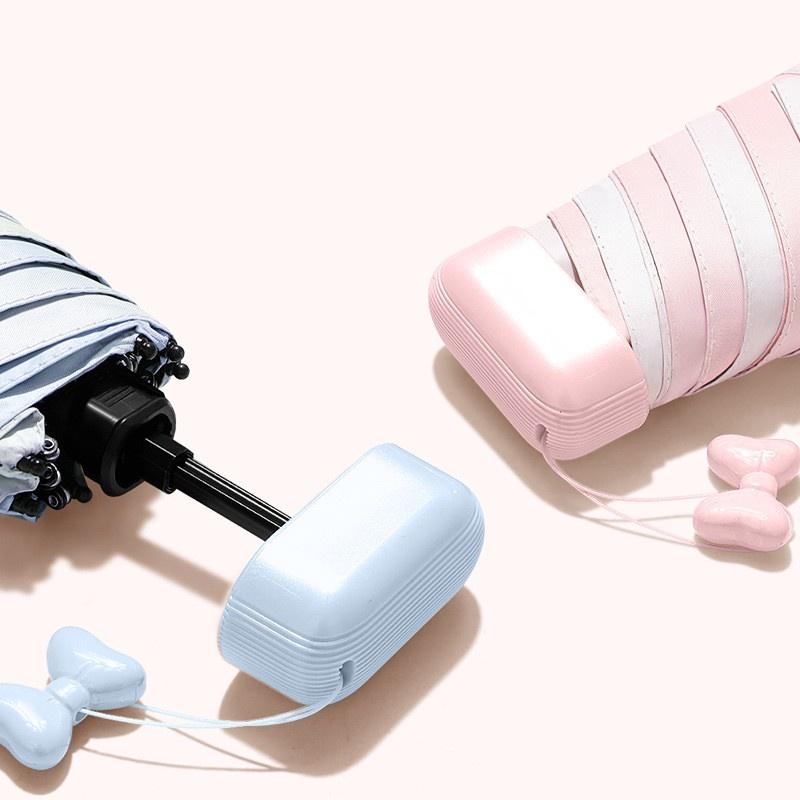 Compact and Convenient Flat Six Fold Pocket Umbrella All-weather Small Manual Umbrella Small Fresh Outdoor Sunshade Umbrellas