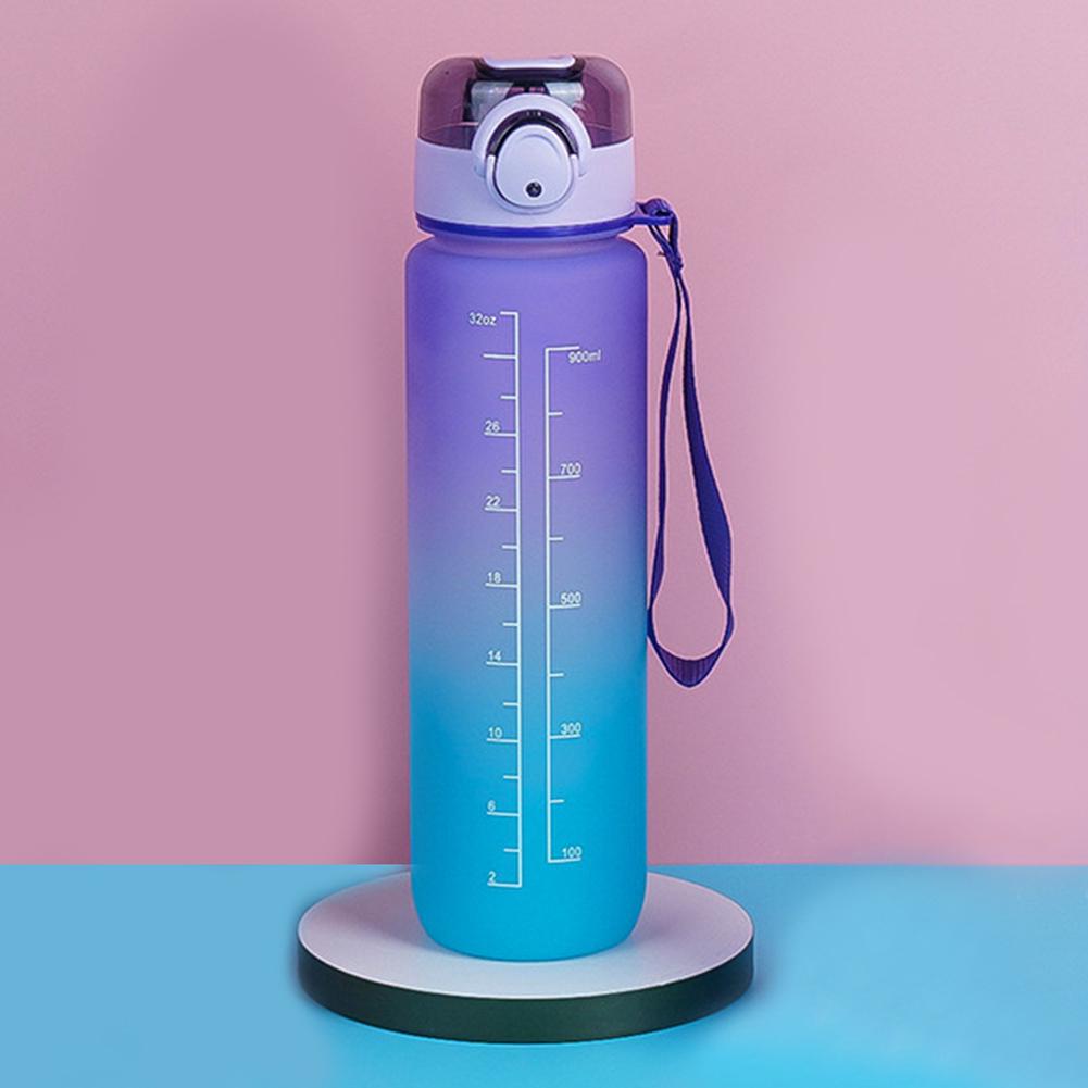 בקבוק מים 1 ליטר עם שיפוע קש בקבוק מי שתייה עמיד בפני דליפות