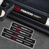 4Pcs Carbon Fiber Car Door Sill Protection 3D Sticker Car Accessories For 6 3 CX5 5 2 323 CX7 Demio Atenza Axela MX30 CX30 CX3 CX9 RX8 RX7