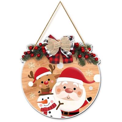 Prémiová Merry Christmas Tištěná Nástěnná/Dveřní Závěska Pro Domácí A Vánoční Dekorace- Vánoční Dárkové Předměty