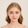 Multi-layer Metal Rhinestones Pearl Headband Ins Net Red Hair Accessories Super Fairy All-matching Pressing 3-layer Women
