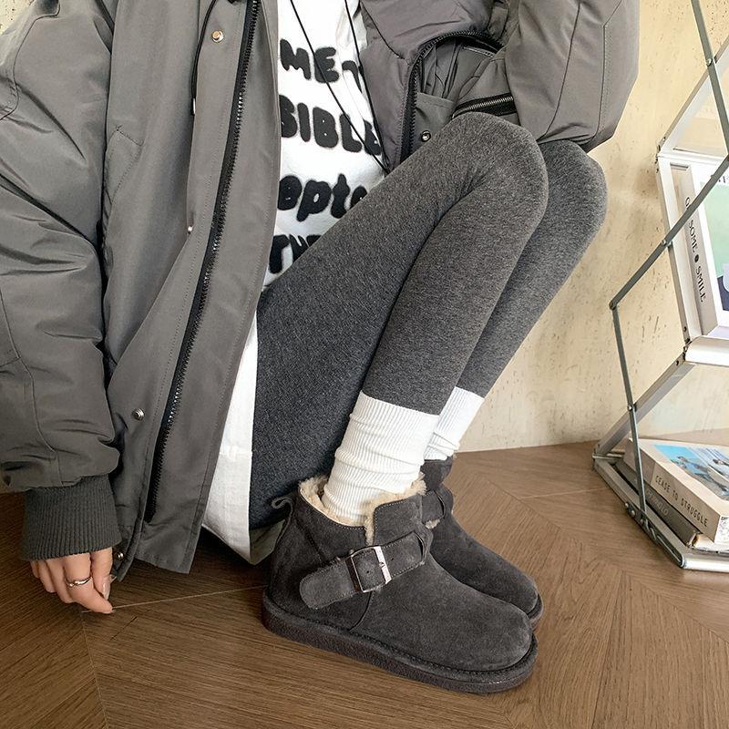 Warm winter chestnuts~! 2025 autumn and winter new round head inner height increase plush snow boots women's warm snow boots