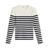 Levis Womens/Ladies Striped Ribbed Collar Long-Sleeved Sweater Top