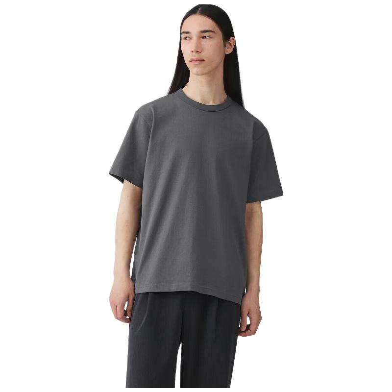 MUJI Washed Coarse Cotton Round Neck T-Shirt M