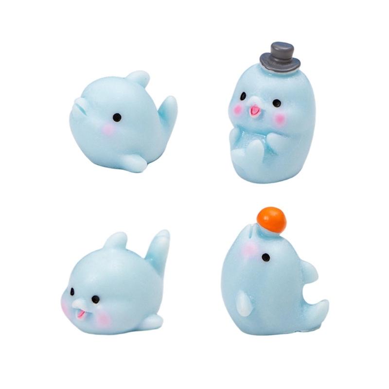 

Мини-дельфин из смолы, Миниатюрные фигурки дельфинов для скрытого декора ландшафта, Декор для кукольных домиков, Садовые аквариумы, Горшечное украшение 1