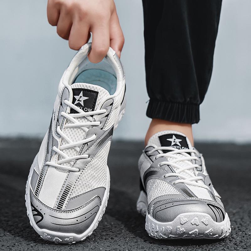 Men Mesh Walking Shoes breathable lightweight upper cushioned non slip sole For Travel Outdoor Daily Summer Casual Lightweight