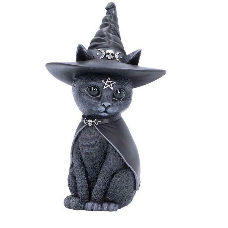 Halloween Magic Kitten Resin Ornaments: Animal Sculptures for Tabletop Decorations