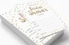 Inkdotpot 30A  Gold ConfettiA  Fill-In Style Bridal Shower Invitations Wedding Blank