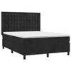 3132917 vidaXL Divan Bed with Mattress Black 140x190 Cm Velvet