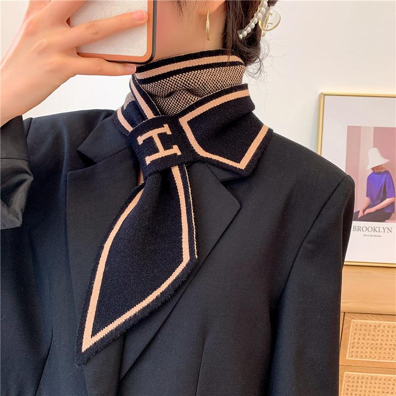 Checkerboard Plaid Scarf Women's Autumn and Winter New High End Scarf Korean Version Versatile Korean Style Cute Ins Trend