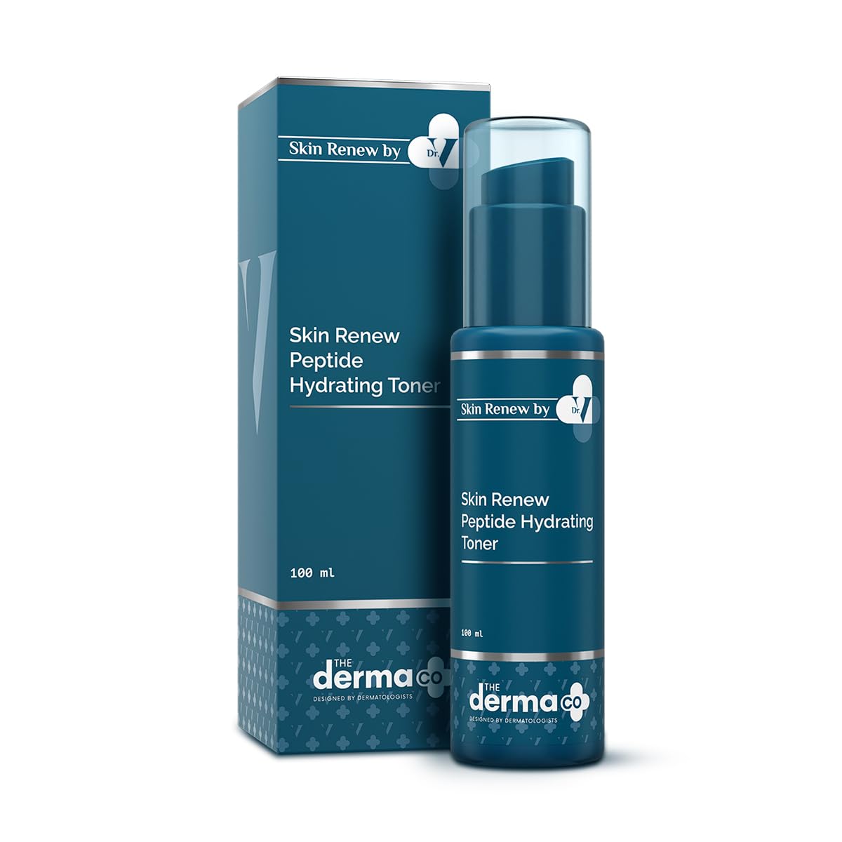 

Дерма Ко. X Dr.V Skin Renew Peptide Увлажняющий тоник с гиалуроновой кислотой - 100 мл, 1% салициловой кислоты, очищает поры, без спирта