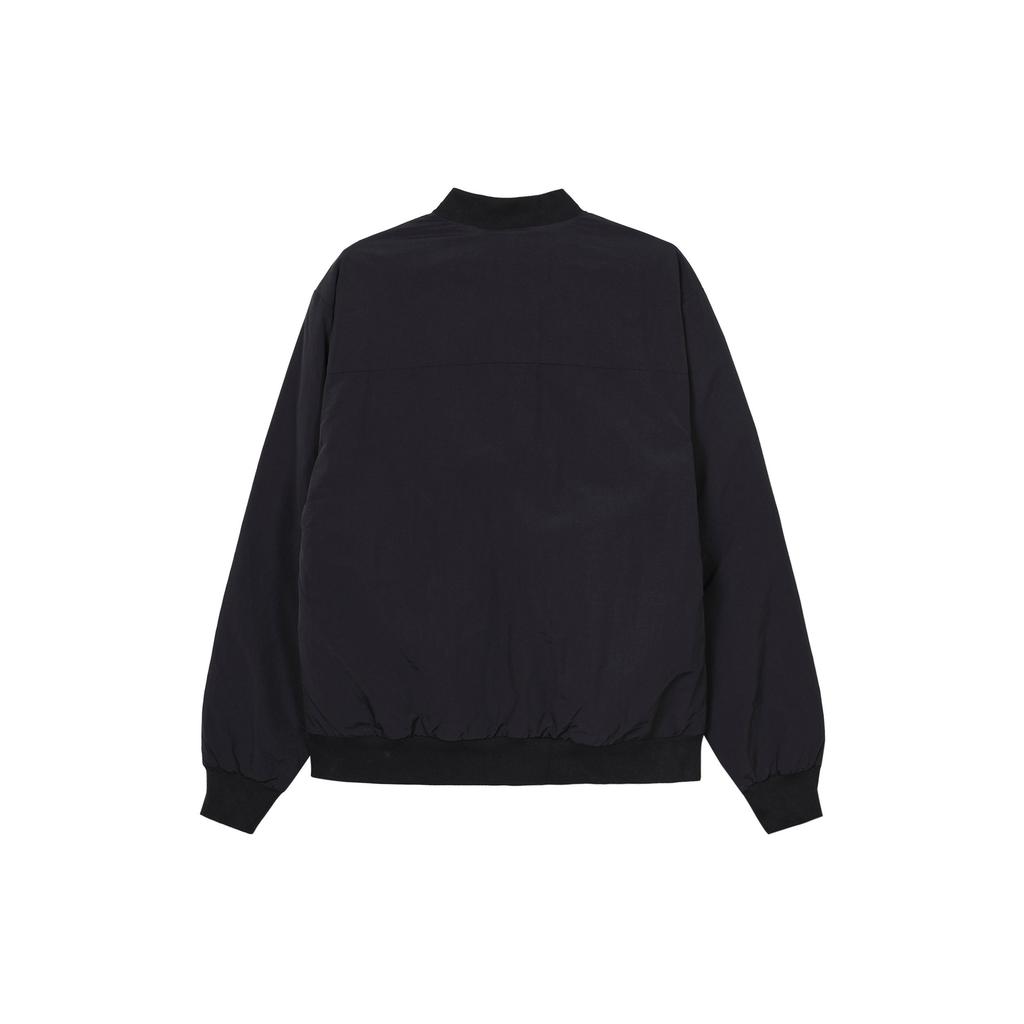 Adidas Logo Print Zip-Up Warm Long-Sleeve Down Jacket Men Outerwear Black HN2140