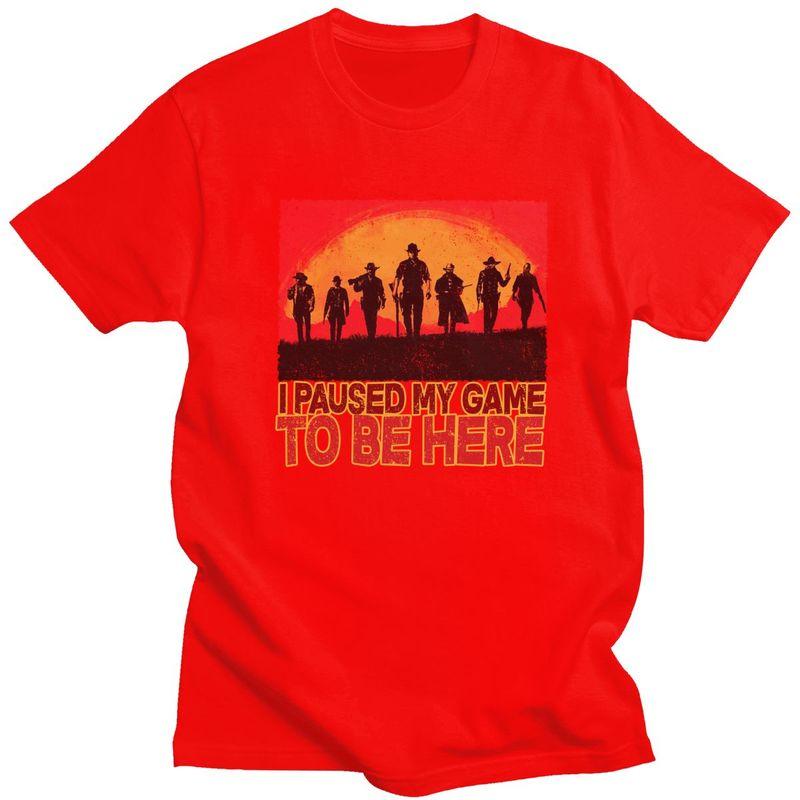 

Custom Funny Gaming Paused My Game To Be Here T Shirts Men 100 Cotton Tee Tops Tshirt Fashion Tshirt S