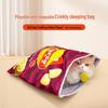Cat Sleeping Bag: Self-Amusing Semi-Enclosed Tunnel Toy with Pendant for Kitten Boredom Relief