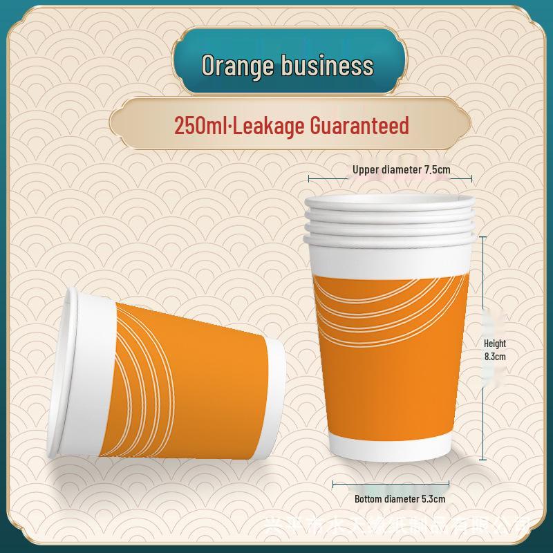 Durable Thickened White Disposable Paper Cups for Home, Office, and Coffee Use