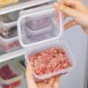 Crisper Food Container with Snap Locking And Flip Lid Seal Box One-Hand Open Microwave Safe Refrigerator Organizer for Fresh Meat And Vegetables